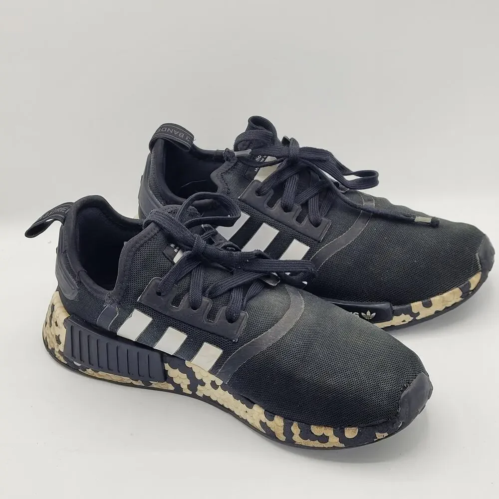 Adidas NMD R1 FV8732 black camo mens size 7 black camo